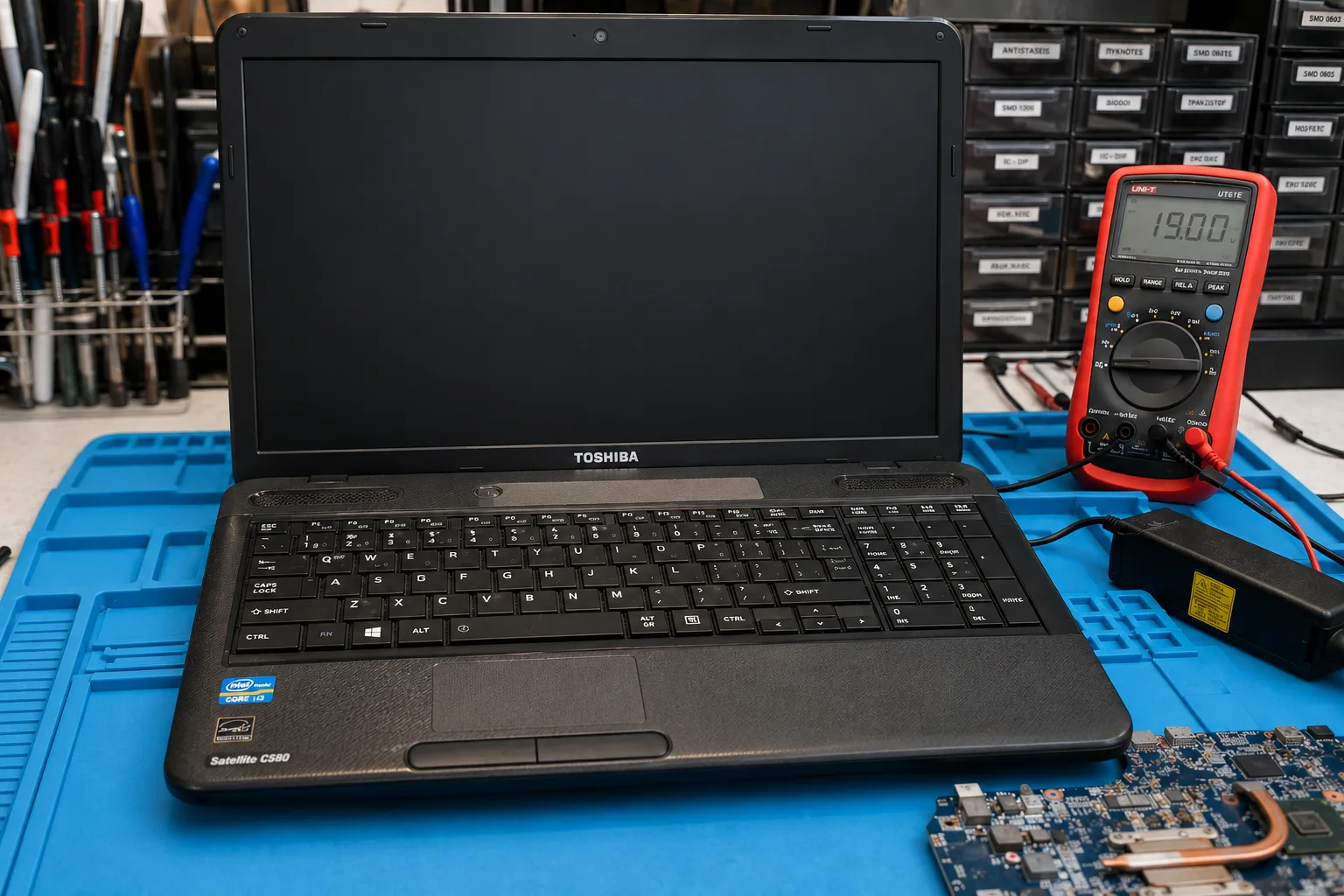 Toshiba C580 Δεν Ανάβει – Δεν Δίνει Σήμα